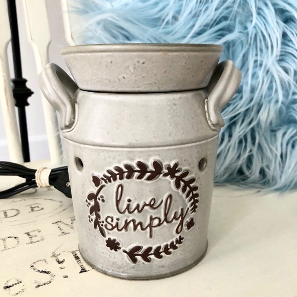 Scentsy, Warmer, Full Size, Live Simply, Rustic Grey, Farmhouse, Milk Jug - Picture 1 of 15